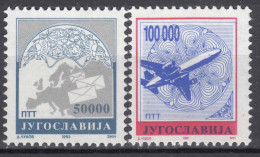 Yugoslavia 1993 Mi#2605-2606 Mint Never Hinged - Ongebruikt