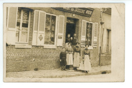 CARTE PHOTO Devanture De Commerce ( Café - Débit De Boissons Mercerie ) à Identifier - Cafes