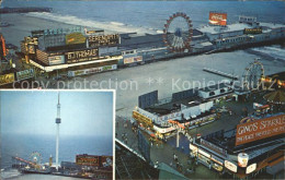 72259479 Atlantic_City_New_Jersey Amusement Piers Night - Sonstige & Ohne Zuordnung