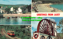 R496221 Greetings From Laxey. I. O. M. Ranscombe Photographics. Plastichrome. Co - Mondo