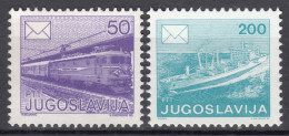 Yugoslavia Republic 1986 Trains Boats Mi#2175-2176 Mint Never Hinged - Neufs