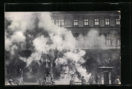 AK Wien, Die Wiener Schreckenstage 1927, Der Brennende Justizpalast  - Sonstige & Ohne Zuordnung