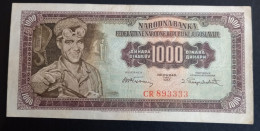 #1      Yugoslavia 1000 Dinara 1955  - With Number 2 - Jugoslavia