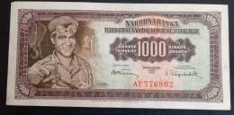 #1      Yugoslavia 1000 Dinara 1955  - With Number 2 - Yugoslavia