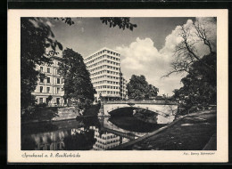 AK Berlin-Tiergarten, Spreekanal A. D. Bendlerbrücke  - Tiergarten