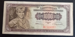 #1           1000 DINARA 1955 WITHOUT NUMBER 2 IN LOWER RIGT CORNER - Yugoslavia