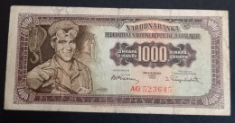 #1           1000 DINARA 1955 WITHOUT NUMBER 2 IN LOWER RIGT CORNER - Jugoslawien