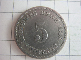 Germany 5 Pfennig 1888 A - 5 Pfennig
