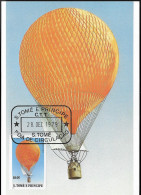 DIRIGEABLE DE SALOMON ANREE THE EAGLE 1896 - CARTE MAXIMUM 1ER JOUR DE SAO TOME ET PRINCIPE 1979, VOIR LE SCANNER - Montgolfier