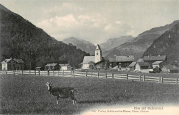 13863701 Elm  GL Ortsansicht Mit Kirche Blick Gegen Gufelstock Glarner Alpen  - Sonstige & Ohne Zuordnung