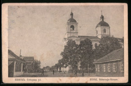 AK Pinsk, Sobornaja-Strasse Mit Kirche  - Russia