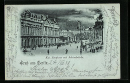 Mondschein-AK Berlin, Kgl. Zeughaus Und Schlossbrücke  - Mitte