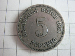 Germany 5 Pfennig 1875 A - 5 Pfennig