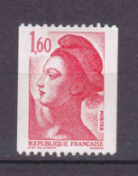Timbre Roulette France 1982 Liberté De GANDON 2192a N° Rouge Au Verso 350 - Coil Stamps