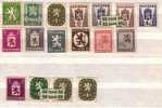 1945 LION And A State Coat Of Arms Michel -505/515 +508/09 II 13v.- + 4 Stamps Variety - MNH Bulgaria / Bulgarie - Neufs