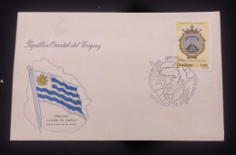 D)1976, URUGUAY, FIRST DAY COVER, ISSUE, 250TH ANNIVERSARY OF THE FOUNDATION OF MONTEVIDEO, FDC - Uruguay