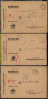 Magdeburg 1934/35 3 Bfe (portopflichtige Dienstsachen) Des Finanzamts Magdeburg  - Other & Unclassified