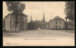 CPA Veyrins, Quartier De La Place Et La Route De La Tour-du-Pin  - La Tour-du-Pin