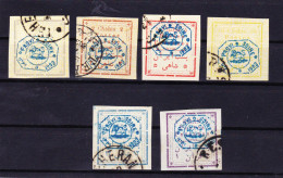 STAMPS-IRAN-USED-1903-SET-(6)-SEE-SCAN - Iran