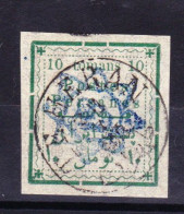STAMPS-IRAN-USED-1902-10-TOMANS-SEE-SCAN-COTE-100-EURO - Iran