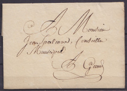 L. Datée 18 Juin 1813 De GAND Pour E/V - Voir Scans - 1794-1814 (Periodo Frances)