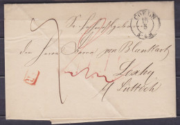 L. Datée 14 Mai 1846 De CÖLN Càd CÖLN /15/5 Pour Baron Von Blankhart à LEXHY B/ Lüttich (Liège) - [SR] - Port "7" (au Do - 1830-1849 (Onafhankelijk België)