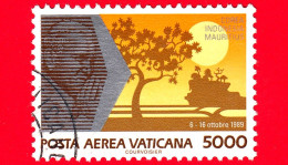 VATICANO  - Usato - 1990 - Viaggi Di Giovanni Paolo II - POSTA AEREA - Corea - 5000 L. - Poste Aérienne