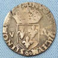 France • 1/8 Ecu • 1578-1589 • Henri III •  Dy# 1134 • Date Illisible • [24-676] - 1574-1589 Enrique III