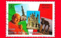 VATICANO - Usato - 1995 - Viaggi Di Giovanni Paolo II Nel 1994 - Italia - 2000 - Oblitérés