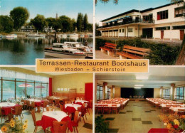 73891218 Schierstein Wiesbaden Terrassen Restaurant Bootshaus Gastraeume Bootsli - Wiesbaden