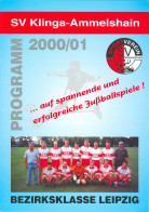 Fußball-Programm PRG SV Klinga-Ammelshain Vs SV Aufbau Waldheim 21. 10. 2000 Parthenstein Naunhof Zschopautal BSG Aufbau - Programas
