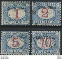 1903 Eritrea Segnatasse 4v. Cancelled Sassone N. 8/11 - Autres & Non Classés