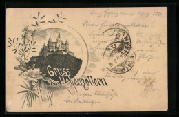 Vorläufer-Lithographie Hohenzollern, 1891, Schloss, Ganzsache, PP9F296 /01  - Tarjetas