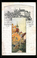 Künstler-AK Ganzsache PP27C68 /02: Heidenheim A.d.Br., 37. Kreis-Turnfest 1906, Burgberg, Kirche  - Autres & Non Classés