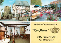 73890705 Eltville Rhein Weingut Gutsausschank Zur Krone Gaststube Terrasse Eltvi - Eltville