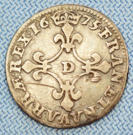 France • 4 Sols 1675 D • Lyon / Vimy • Louis XIV • Quadruple Sol Des Traitants • [24-677] - 1643-1715 Louis XIV Le Grand