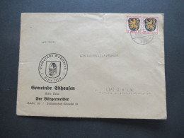 1946 Französische Zone Mi.Nr.6 (2) MeF Umschlag Gemeinde Ebbhausen Kreis Calw Der Bürgermeister Ortsbrief - Amtliche Ausgaben