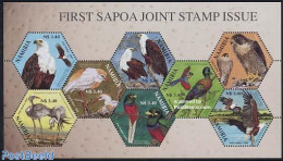 Namibia 2004 Birds S/s, Sapoa Joint Stamp Issue, Mint NH, Nature - Birds - Birds Of Prey - Namibia (1990- ...)