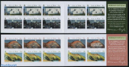 Isle Of Man 2007 Norman Sayle Paintings 2 Booklets S-a, Mint NH, Transport - Stamp Booklets - Ships And Boats - Art - .. - Unclassified