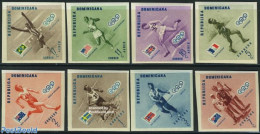 Dominican Republic 1957 Olympic Winners 8v Imperforated, Mint NH, History - Sport - Flags - Athletics - Olympic Games - Atletica