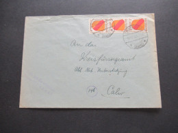 1946 Französische Zone Mi.Nr.4 (3) MeF Tagesstempel Simmersfeld (Württ) Nach Calw Gesendet - Emisiones Generales