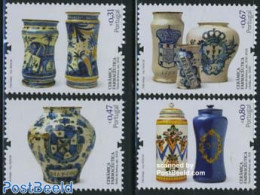 Portugal 2008 Pharmaceutic Ceramics 4v, Mint NH, Health - Health - Art - Ceramics - Unused Stamps