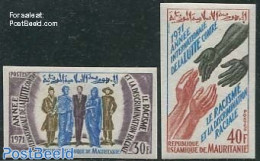 Mauritania 1971 Anti Racism 2v, Imperforated, Mint NH, History - Anti Racism - Ohne Zuordnung