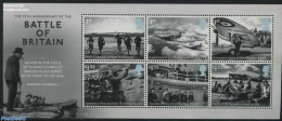 Great Britain 2015 Battle Of Britain S/s, Mint NH, History - Transport - Churchill - Militarism - World War II - Aircr.. - Unused Stamps