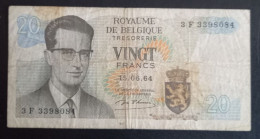 #1     BELGIQUE - 20 Vingt Francs 1964 - Royaume De Belgique - Andere & Zonder Classificatie