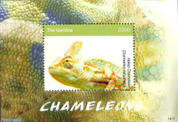 Gambia 2018 Chameleons S/s, Mint NH, Nature - Animals (others & Mixed) - Reptiles - Gambia (...-1964)