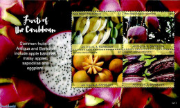 Antigua & Barbuda 2017 Fruits Of The Caribbean 4v M/s, Mint NH, Nature - Fruit - Fruit