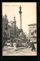 AK München, Strassenbahn An Der Mariensäule  - Muenchen