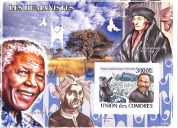 Comoros 2008 Martin Luther King S/s, Imperforated, Mint NH, Religion - Religion - Komoren (1975-...)
