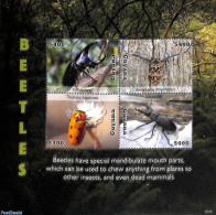 Guyana 2020 Beetles 4v M/s, Mint NH, Nature - Insects - Guyana (1966-...)